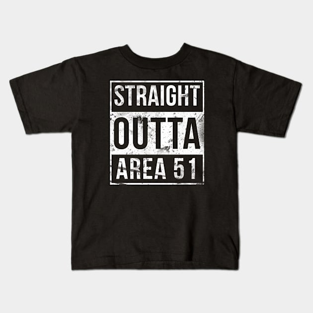 Straight Outta Area 51 Ruined Kids T-Shirt by FlowrenceNick00